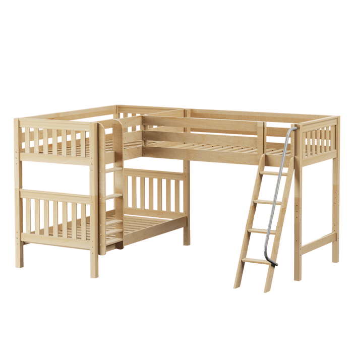 Maxtrix Twin Medium Corner Loft Bunk Bed (800 Lbs. Rating)