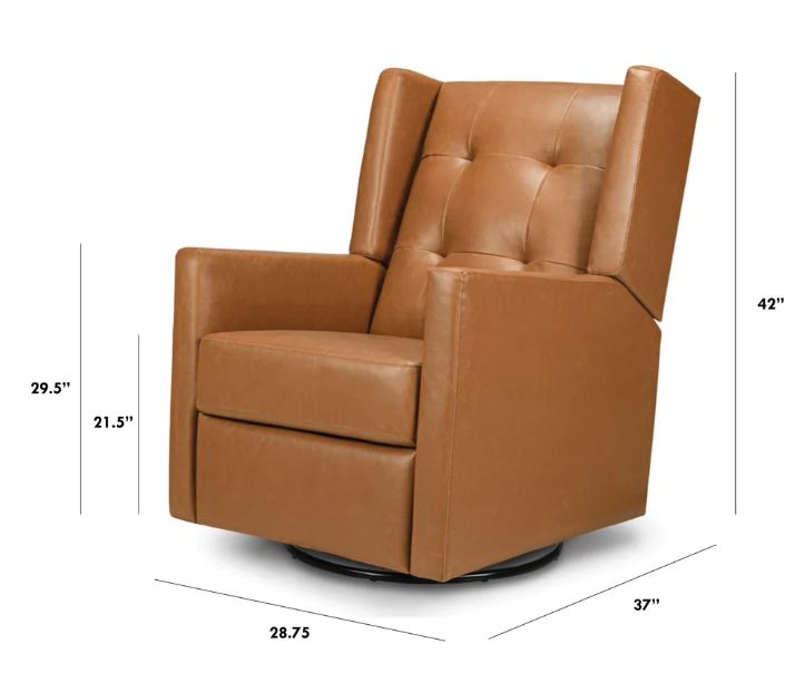 Davinci Maddox Recliner and Swivel Glider in Vegan Leather