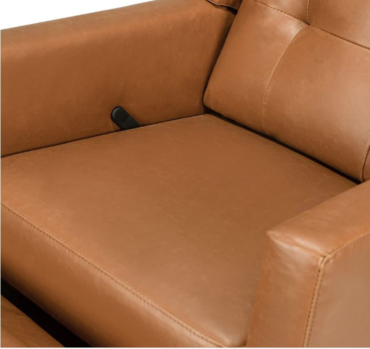 Davinci Maddox Recliner and Swivel Glider in Vegan Leather