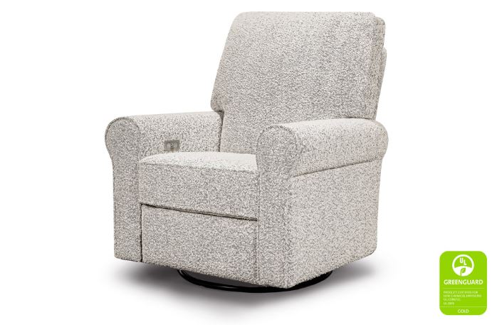 Monogram Power Monroe Recliner and Swivel Glider in Eco-Performance Fabric with USB port | Water Repellent & Stain Resistant