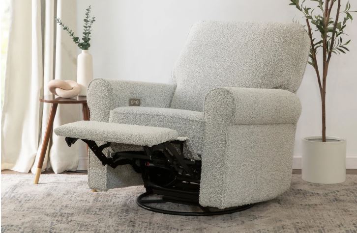 Monogram Power Monroe Recliner and Swivel Glider in Eco-Performance Fabric with USB port | Water Repellent & Stain Resistant
