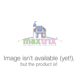 Maxtrix Twin Mid Loft Bed with Straight Ladder, Curtain + Top Tent (800 Lbs. Rating)