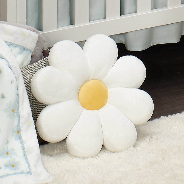 Lambs & Ivy Sweet Daisy White Flower Decorative Pillow Plush Stuffed Toy FREE SHIPPING