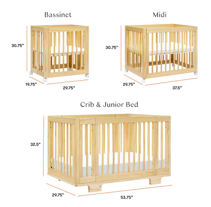 Babyletto Yuzu 8-in-1 Convertible Crib with All-Stages Conversion Kits
