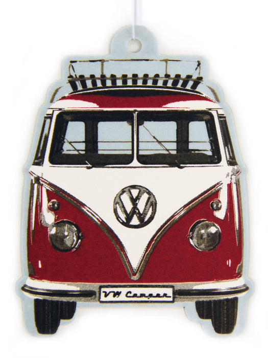 VW Bus Car Home Campervan Air Freshener - Vanilla/RD