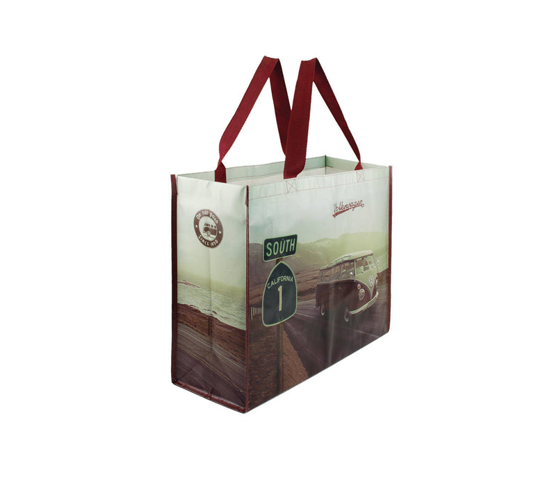 VW Bus Reuseable Large Bulk Foldable Shopper Bag - Highway 1