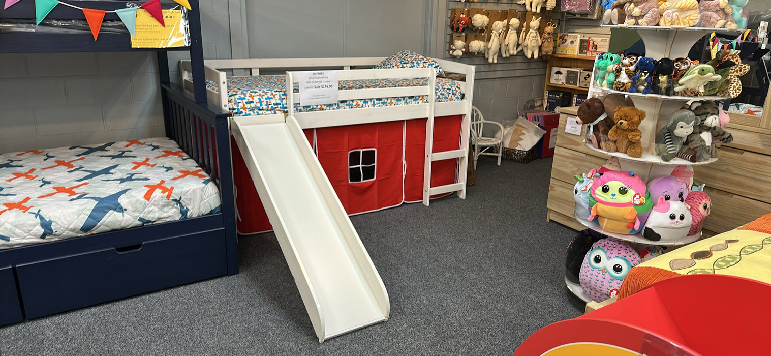 Clearance Canal House Twin Loft Bed with Slide