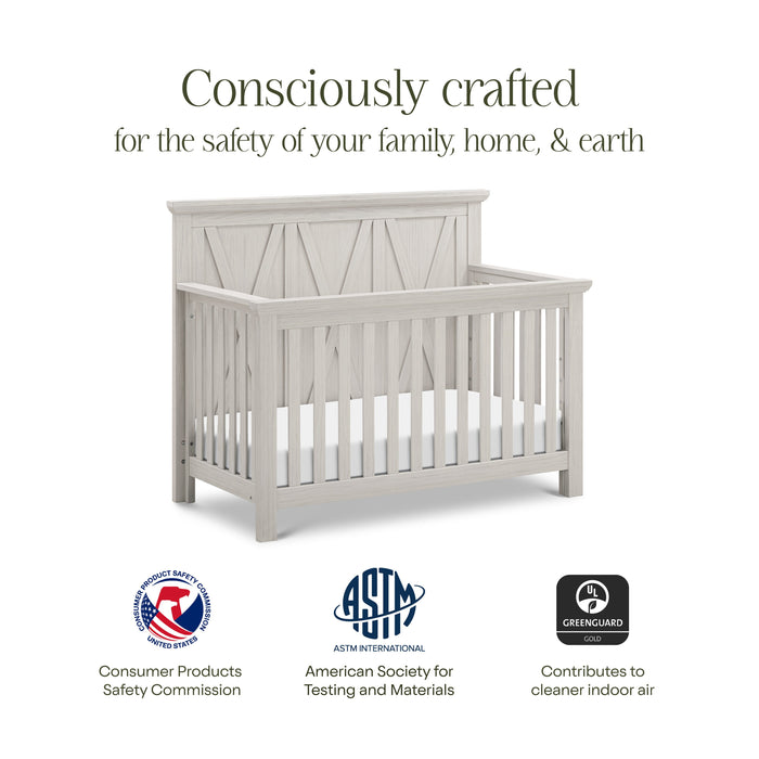 Black Friday Deal! Monogram Emory Farmhouse 4-in-1 Convertible Crib