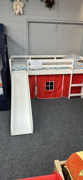 Clearance Canal House Twin Loft Bed with Slide