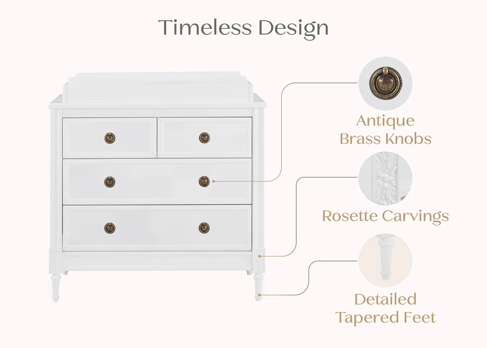 Delta Children  Heritage 4 Drawer Dresser with Changing Top and Interlocking Drawers