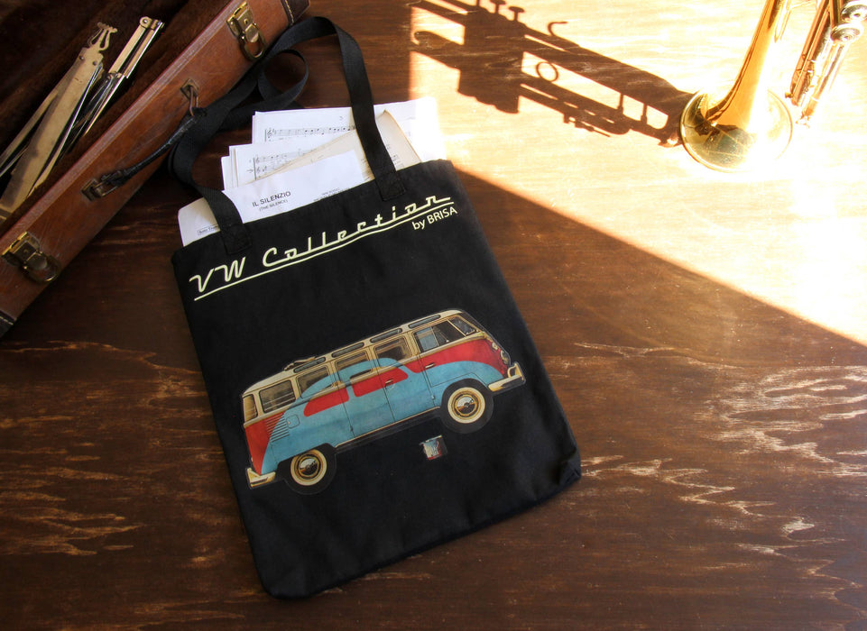 VW T1 BUS & BEETLE PROMOTIONAL SHOPPING BAG - BLACK