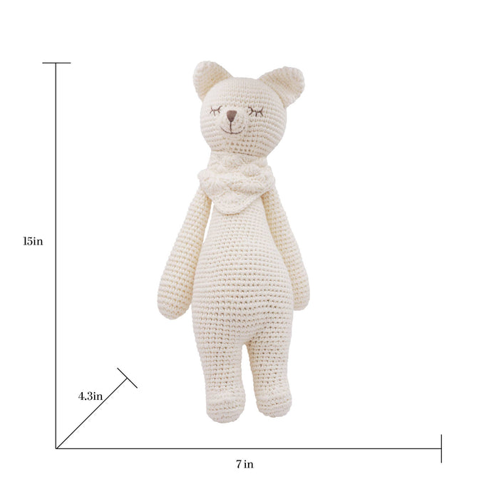 Handmade Crochet Doll: Platinum Foxxie the Softie