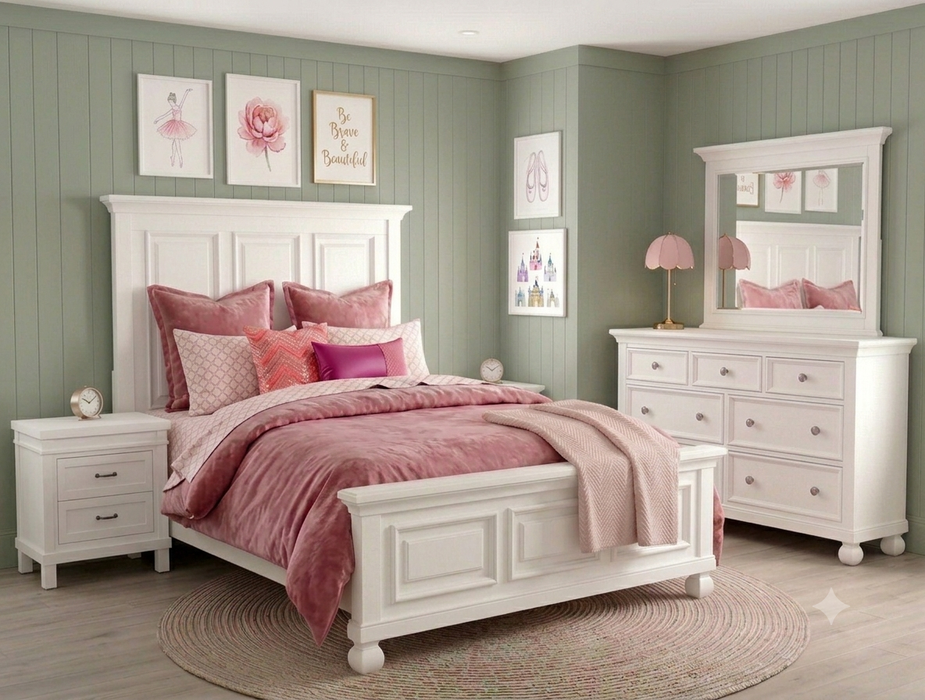Clearance! Appleseed Solvang 5 Piece Nursery Set in Pure White