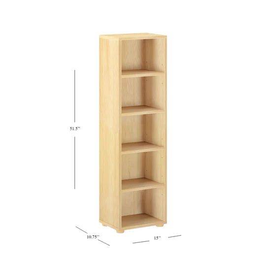 Maxtrix Narrow 5 Shelf Bookcase