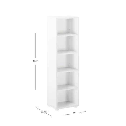 Maxtrix Narrow 5 Shelf Bookcase