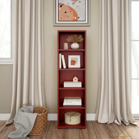 Maxtrix Narrow 5 Shelf Bookcase