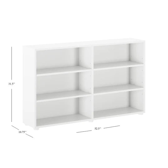 Maxtrix Double Low 6 Shelf Bookcase