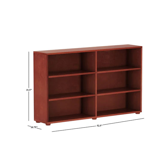 Maxtrix Double Low 6 Shelf Bookcase