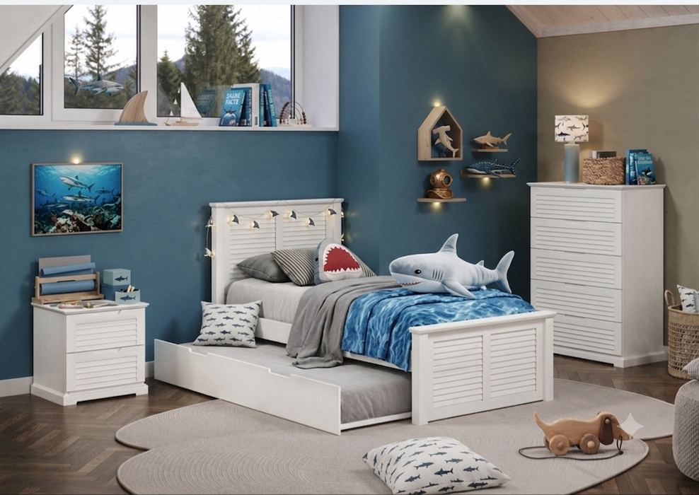 Innovations Cove Platform Bed in Pearl White