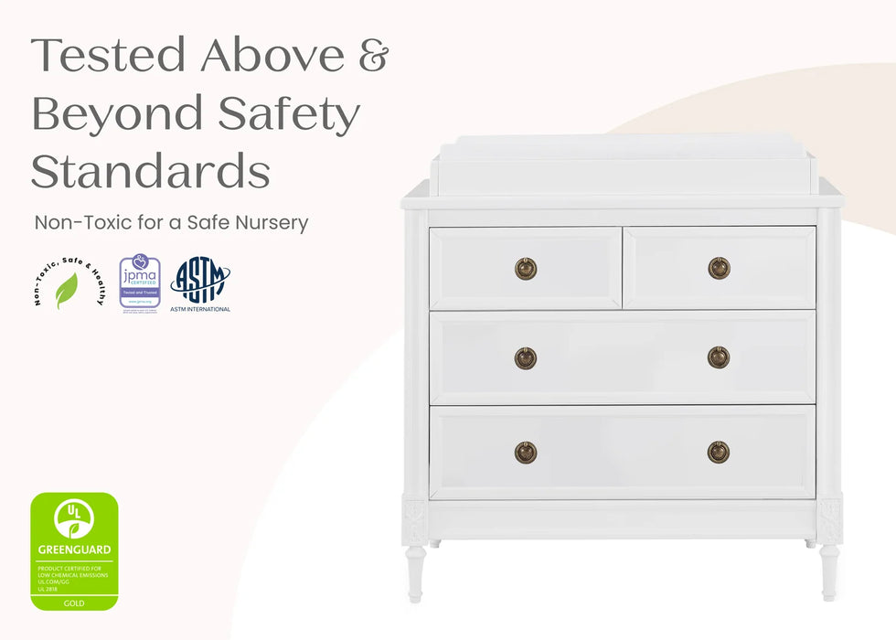 Delta Children  Heritage 4 Drawer Dresser with Changing Top and Interlocking Drawers