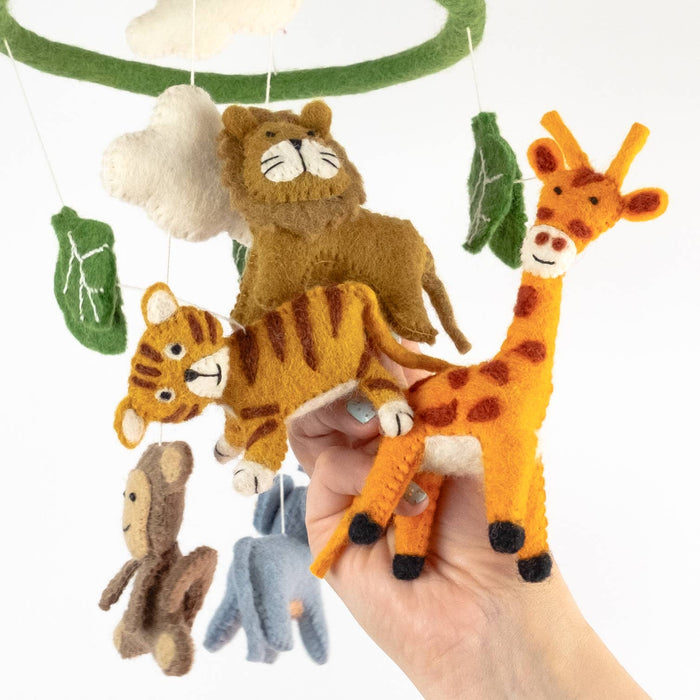 Baby Jungle Animal Felt Mobile