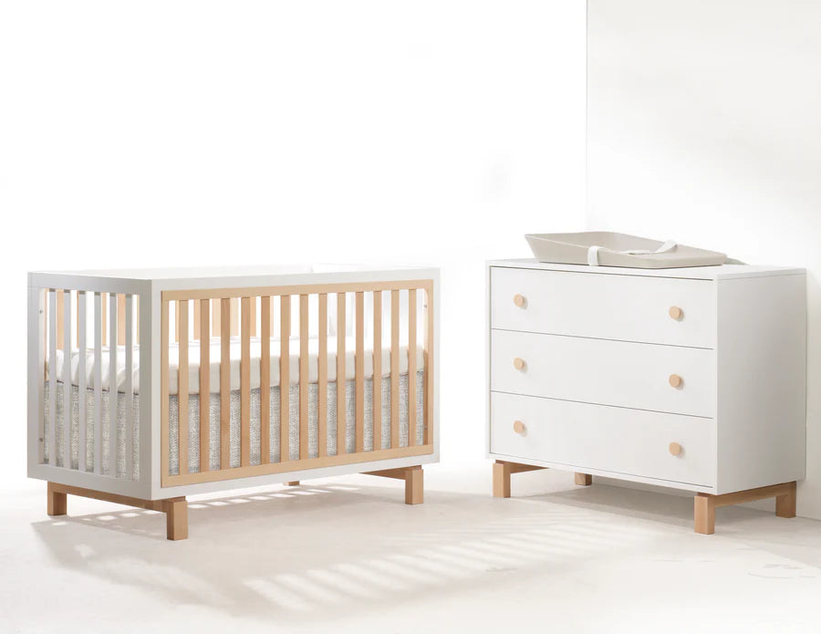 Tulip Bjorn Crib and 3 Drawer Dresser