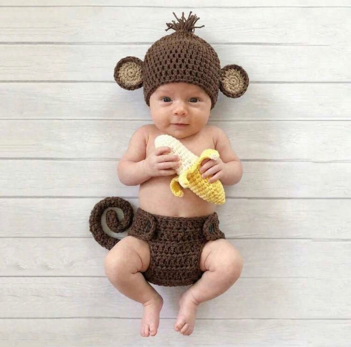 Newborn Photography Outfit Monkey