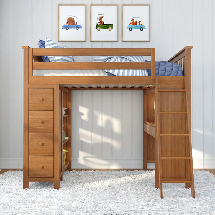 Jackpot Deluxe Full Size Loft with Desk + Storage