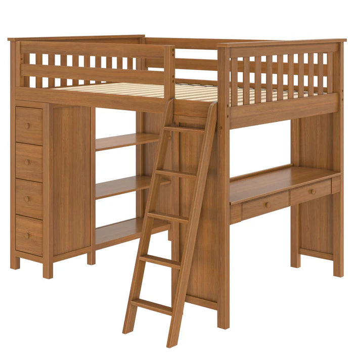 Jackpot Deluxe Full Size Loft with Desk + Storage