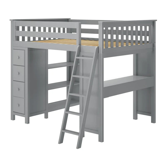 Jackpot Deluxe Full Size Loft with Desk + Storage