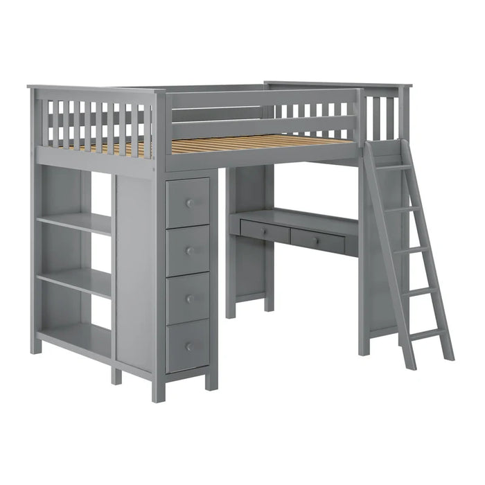 Jackpot Deluxe Full Size Loft with Desk + Storage