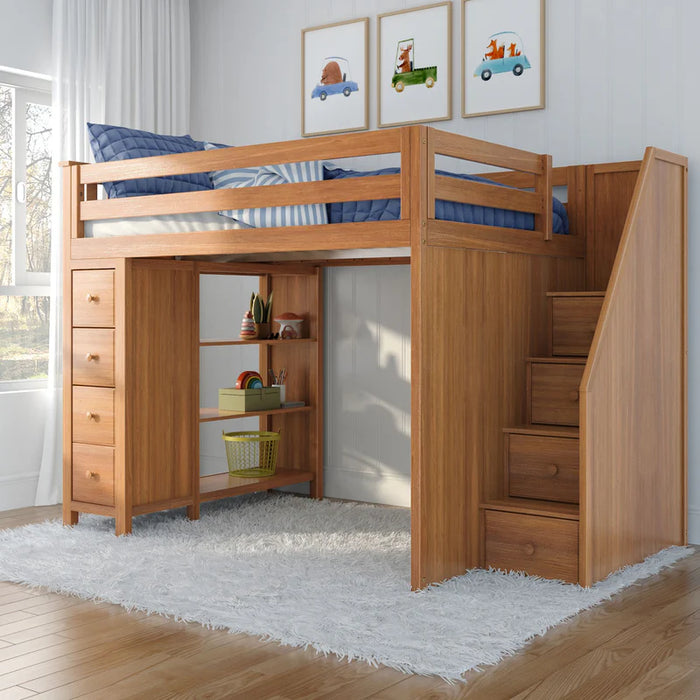 Jackpot Deluxe Full Size Loft with Staircase + Storage