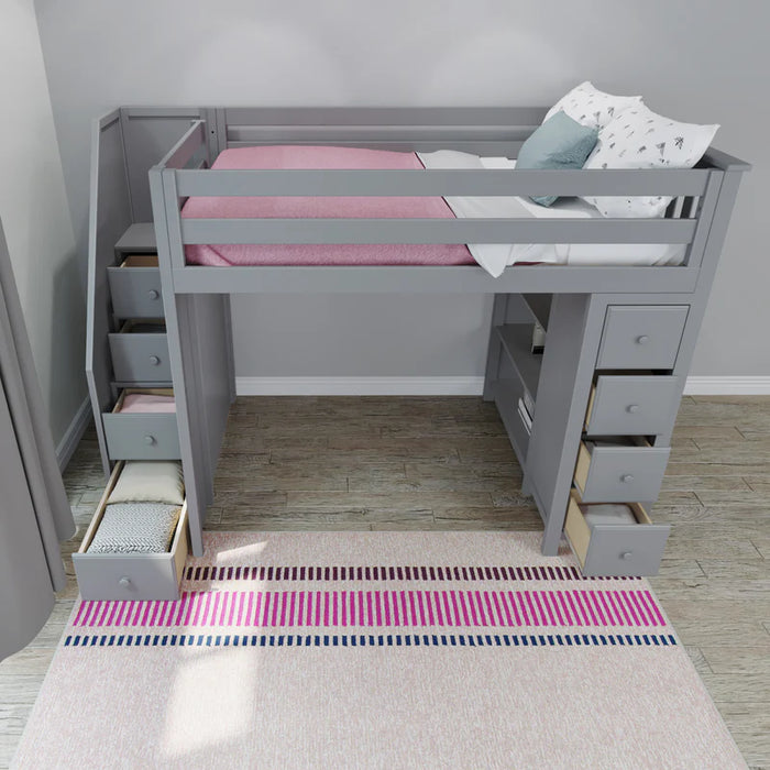 Jackpot Deluxe Full Size Loft with Staircase + Storage