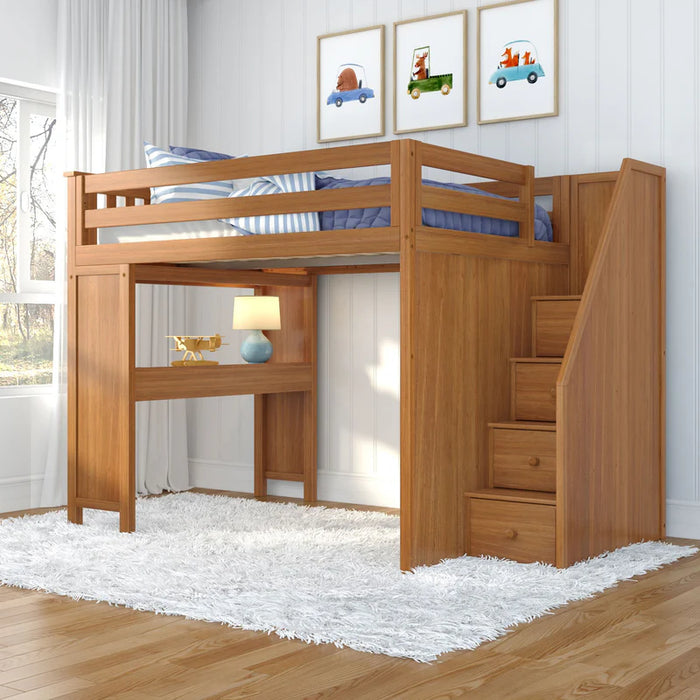 Jackpot Deluxe Full Size Loft with Staircase + Desk