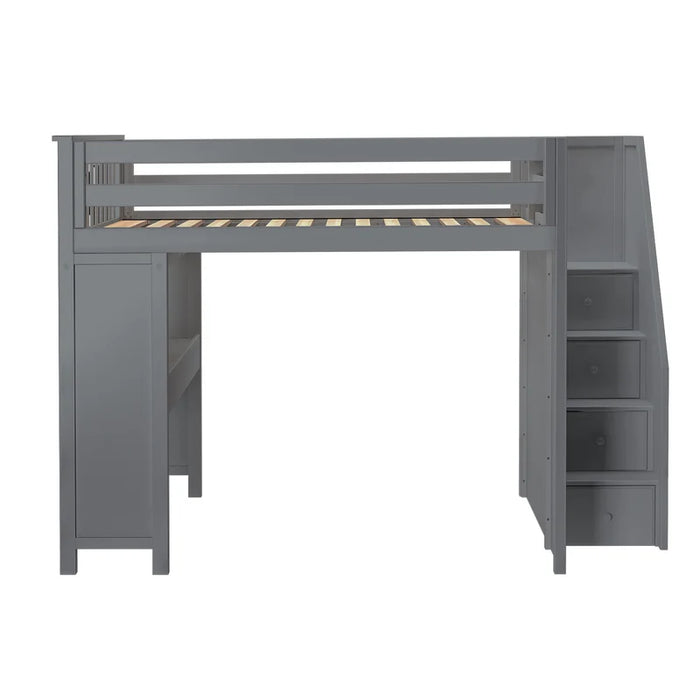 Jackpot Deluxe Full Size Loft with Staircase + Desk