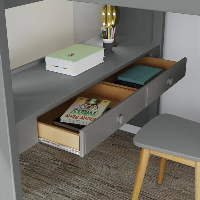 Jackpot Deluxe Full Size Loft with Staircase + Desk