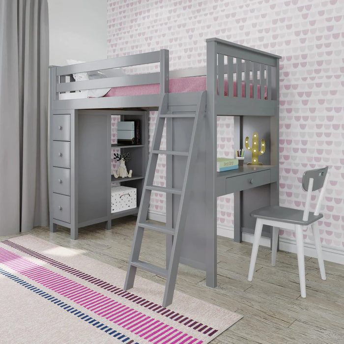 Jackpot Deluxe Loft Bed Storage Study
