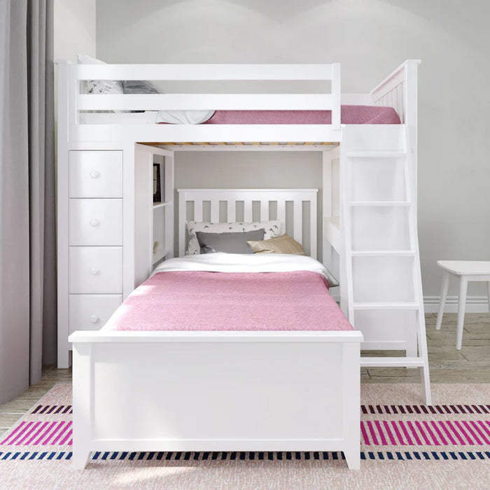 Jackpot Deluxe Loft Bed Storage Study + Twin Bed