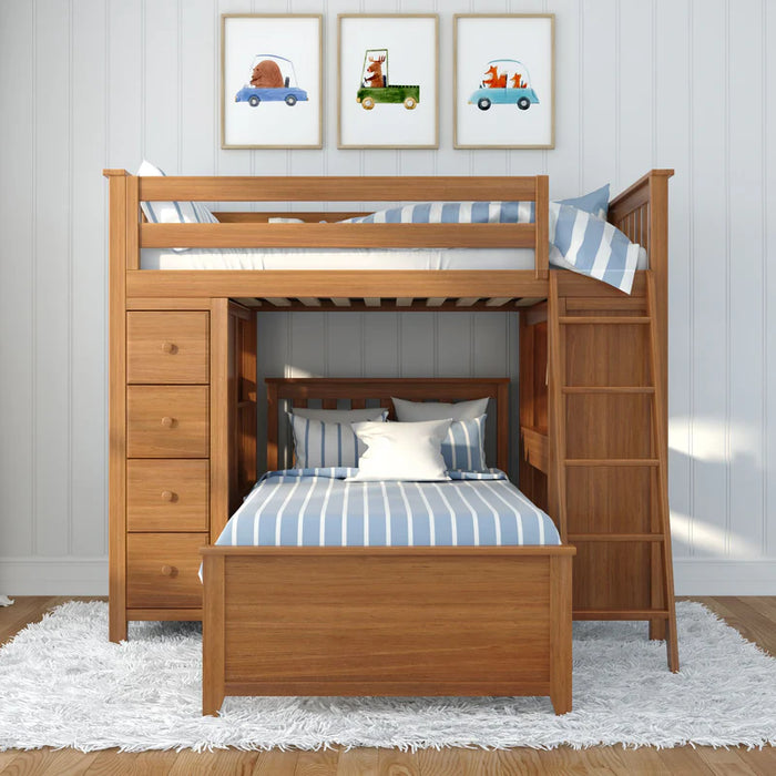 Jackpot Deluxe Loft Bed Storage Study + Twin Bed