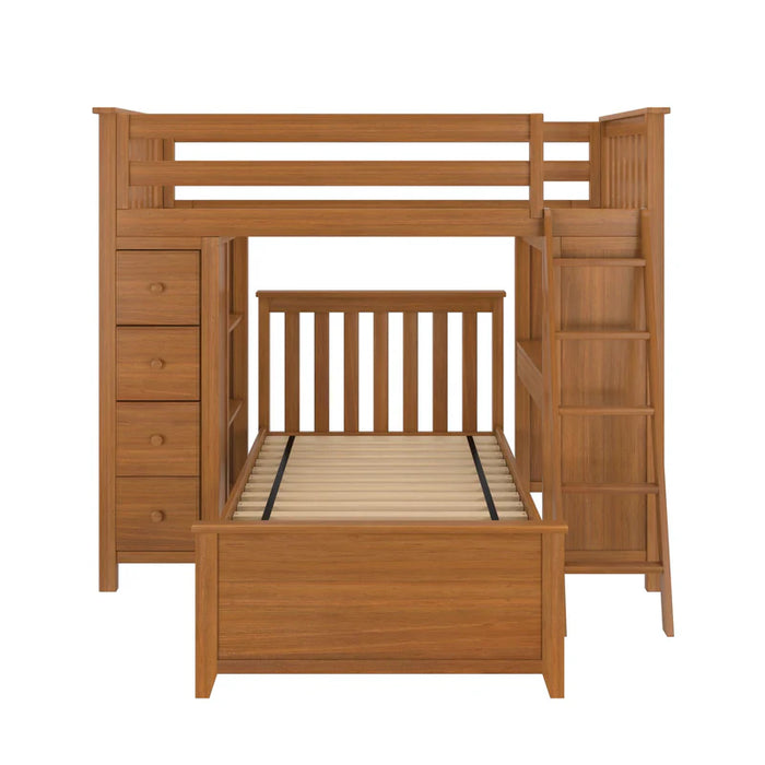 Jackpot Deluxe Loft Bed Storage Study + Twin Bed