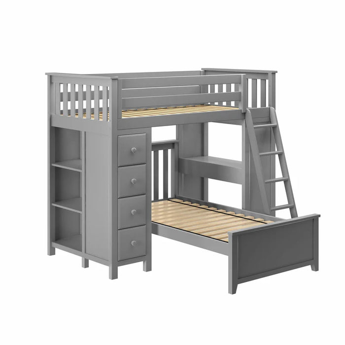 Jackpot Deluxe Loft Bed Storage Study + Twin Bed