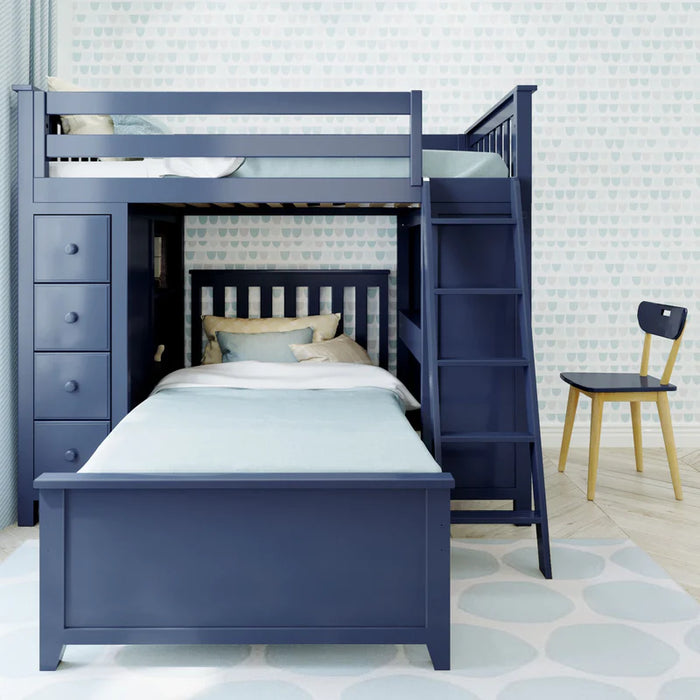 Jackpot Deluxe Loft Bed Storage Study + Twin Bed