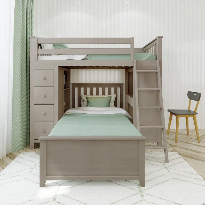 Jackpot Deluxe Loft Bed Storage Study + Twin Bed