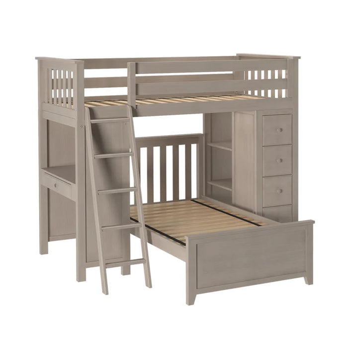 Jackpot Deluxe Loft Bed Storage Study + Twin Bed