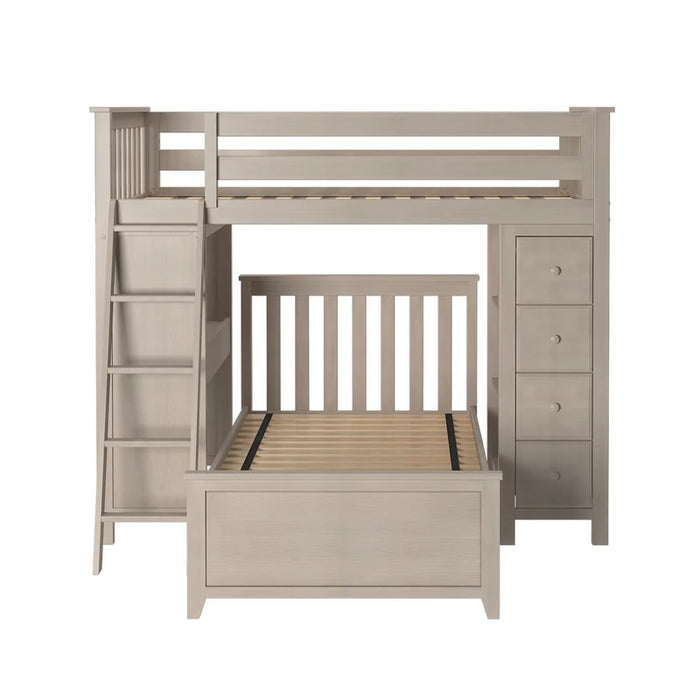 Jackpot Deluxe Loft Bed Storage Study + Twin Bed