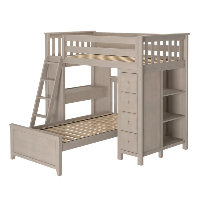 Jackpot Deluxe Loft Bed Storage Study + Twin Bed