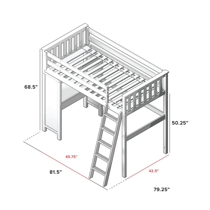 Jackpot Deluxe Leg Loft Bed Study + Twin Bed
