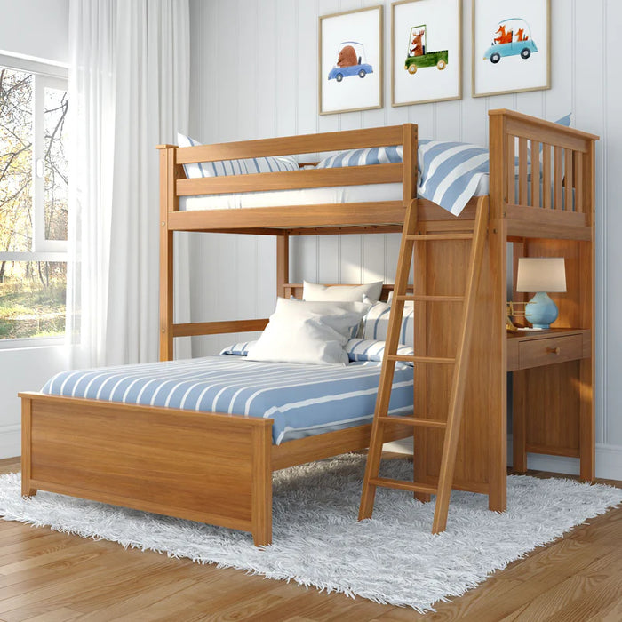 Jackpot Deluxe Leg Loft Bed Study + Full Bed