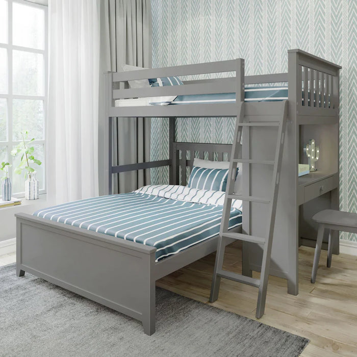 Jackpot Deluxe Leg Loft Bed Study + Full Bed