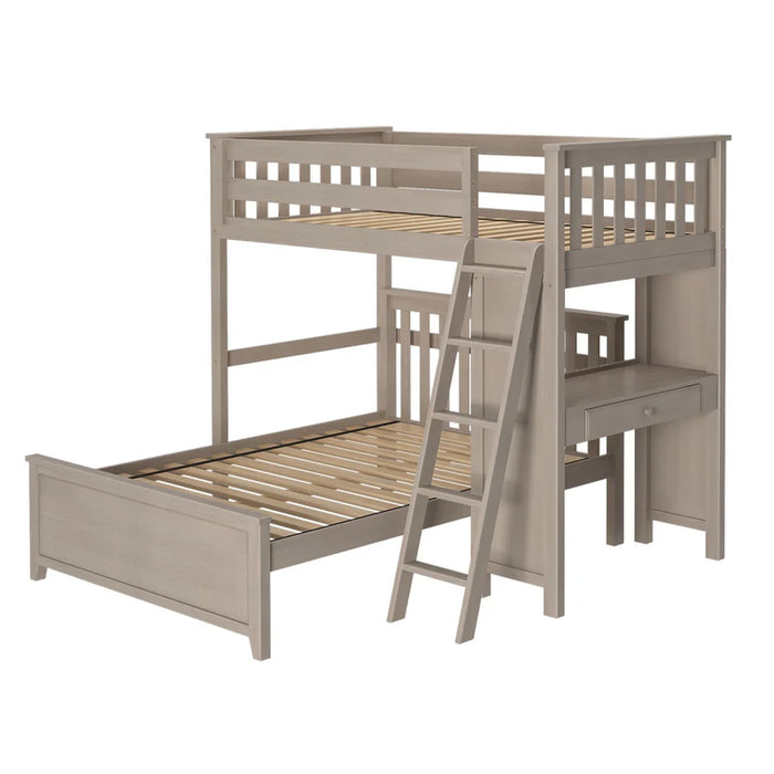 Jackpot Deluxe Leg Loft Bed Study + Full Bed